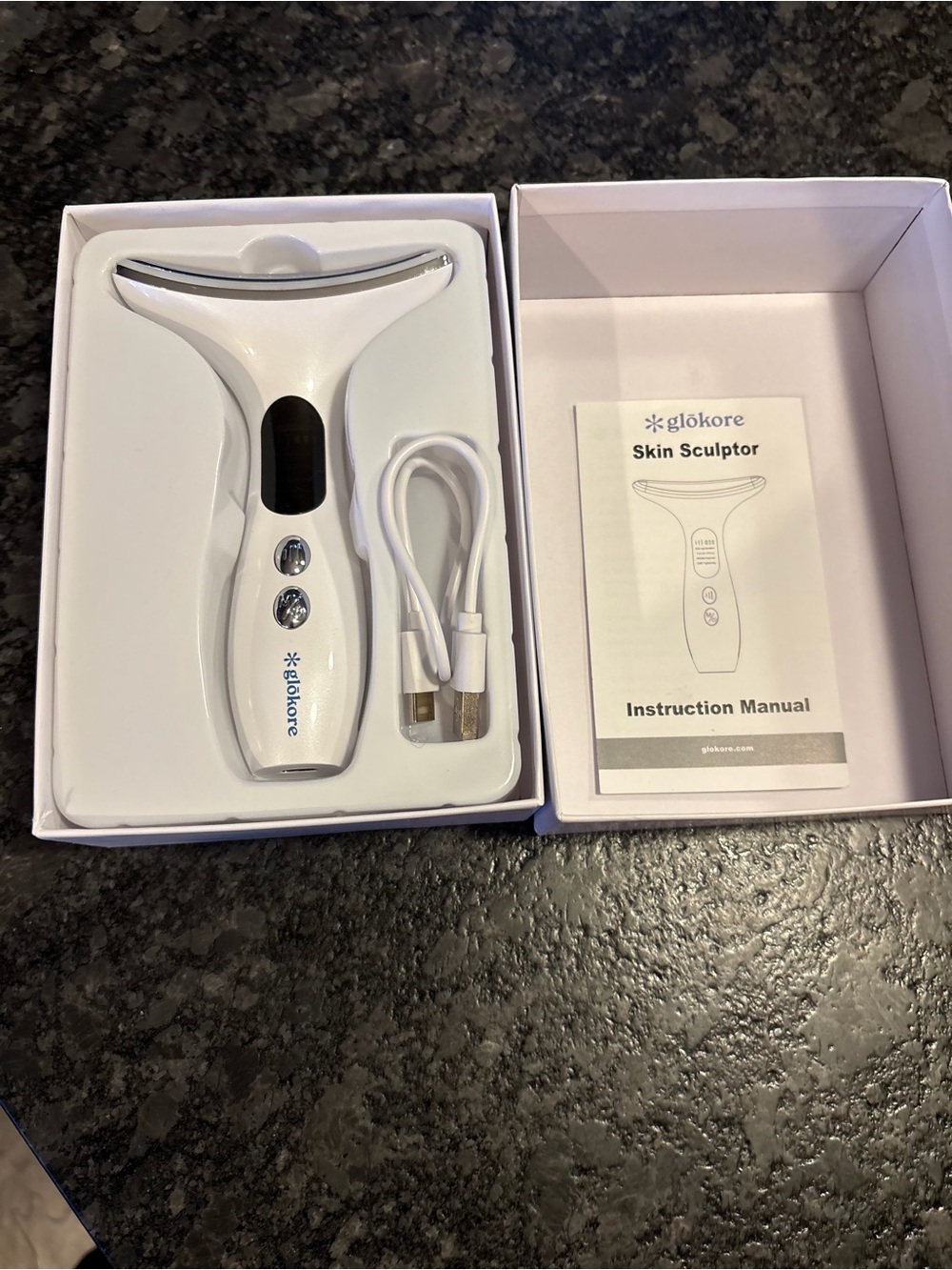 GloKore 3-in-1 LED Skin Sculptor Facial Toning Device Open Box